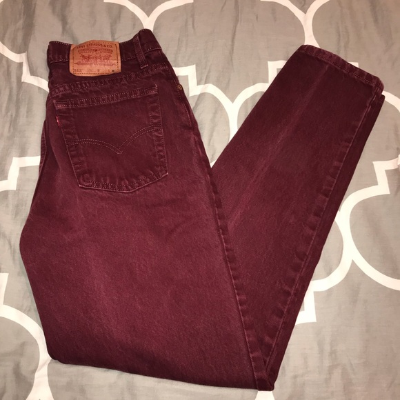 Levi's Denim - Levi 512 SlimFit Tapered Leg Maroon Wash